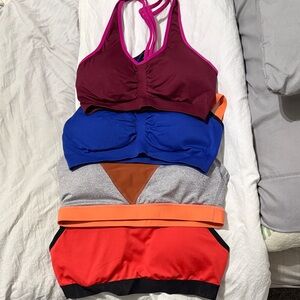 Women's Multicolor Sports Bras Set